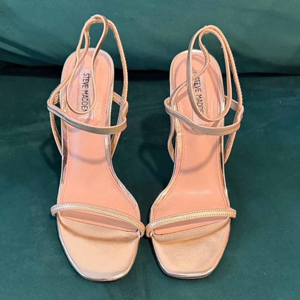 Steve Madden Women's Metallic Strappy Heels